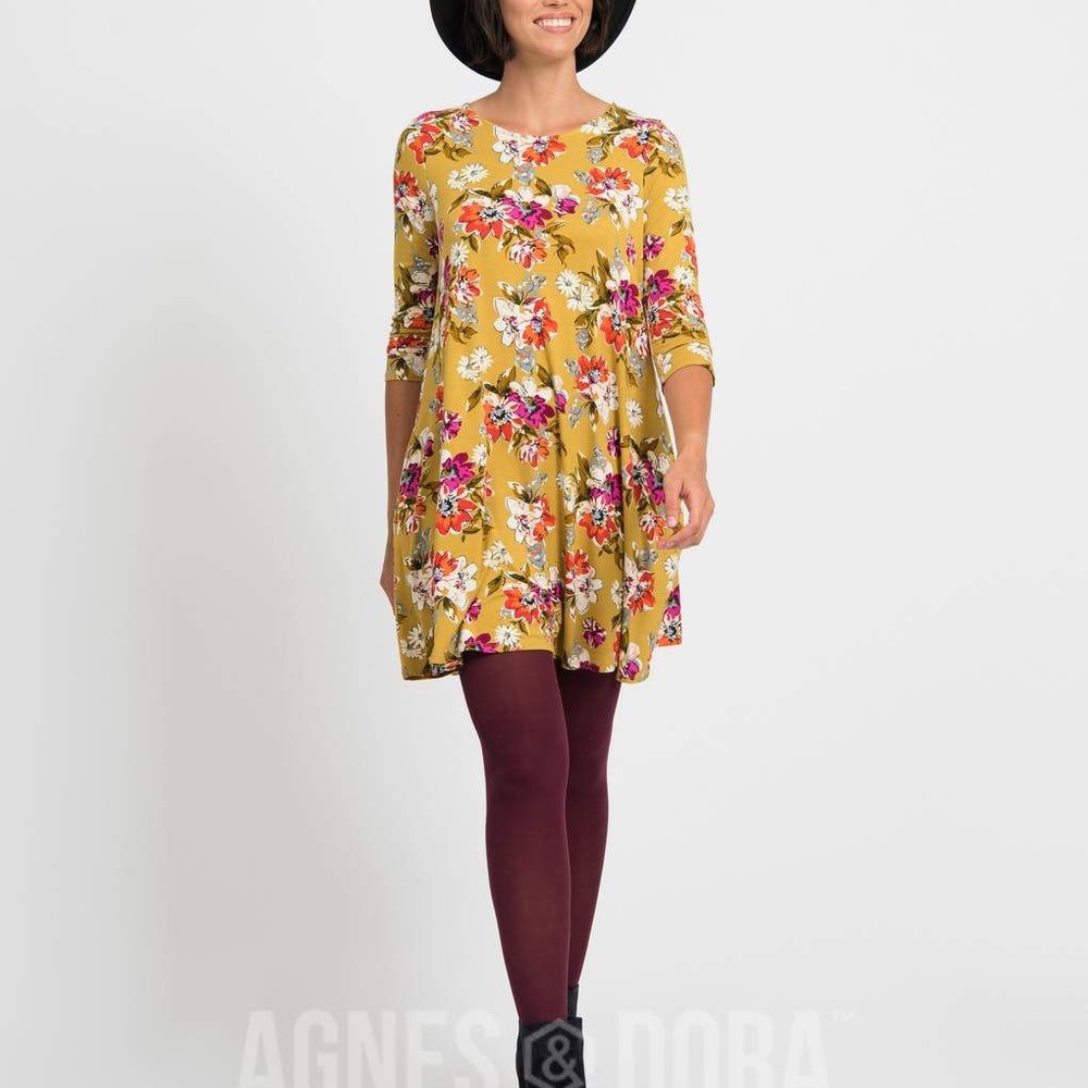 NWT 🌷Swing Tunic 3/4 Sleeve Organic Girl Max Gold